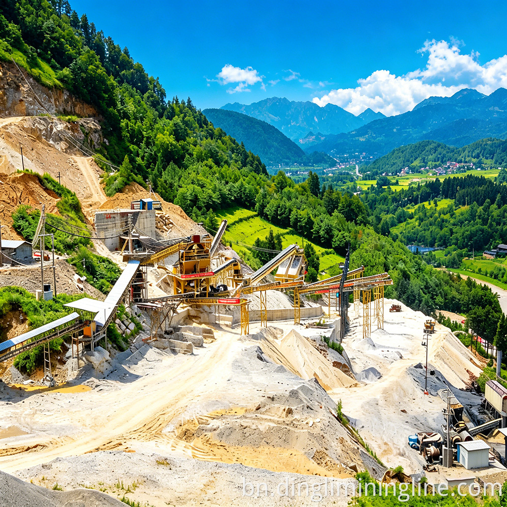 Sand and gravel crushing plant